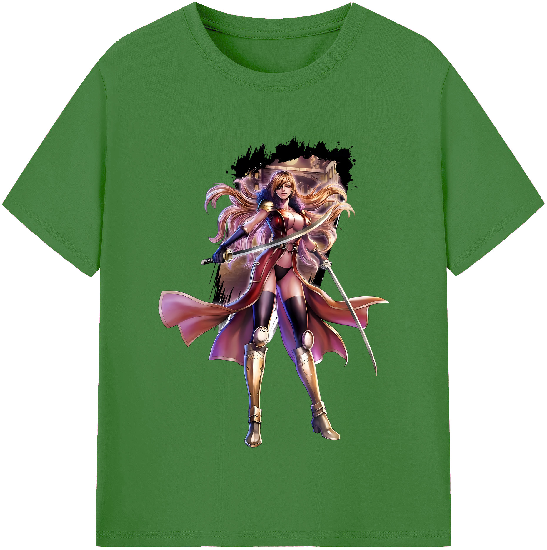 （画像用） 北斗の拳 Fist of the North Star レディースカジュアルプリントTシャツ（綿100％）